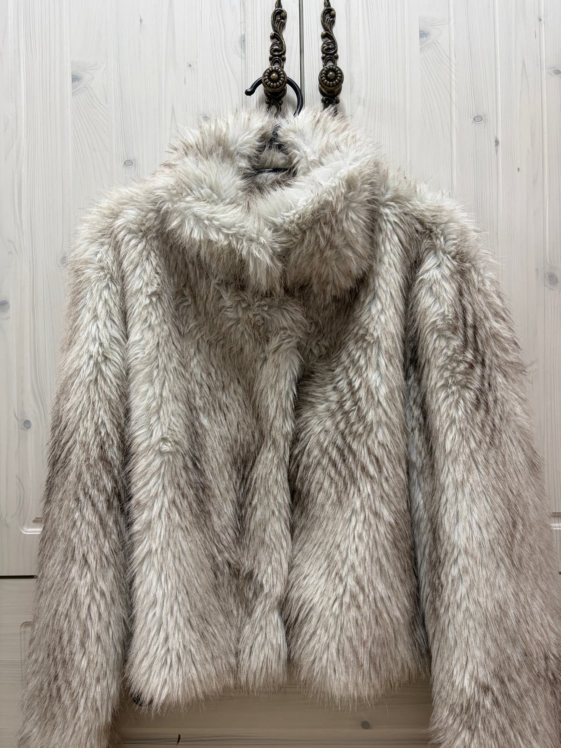 포르테나 퍼 시어링 재킷 그레이 상품이미지2