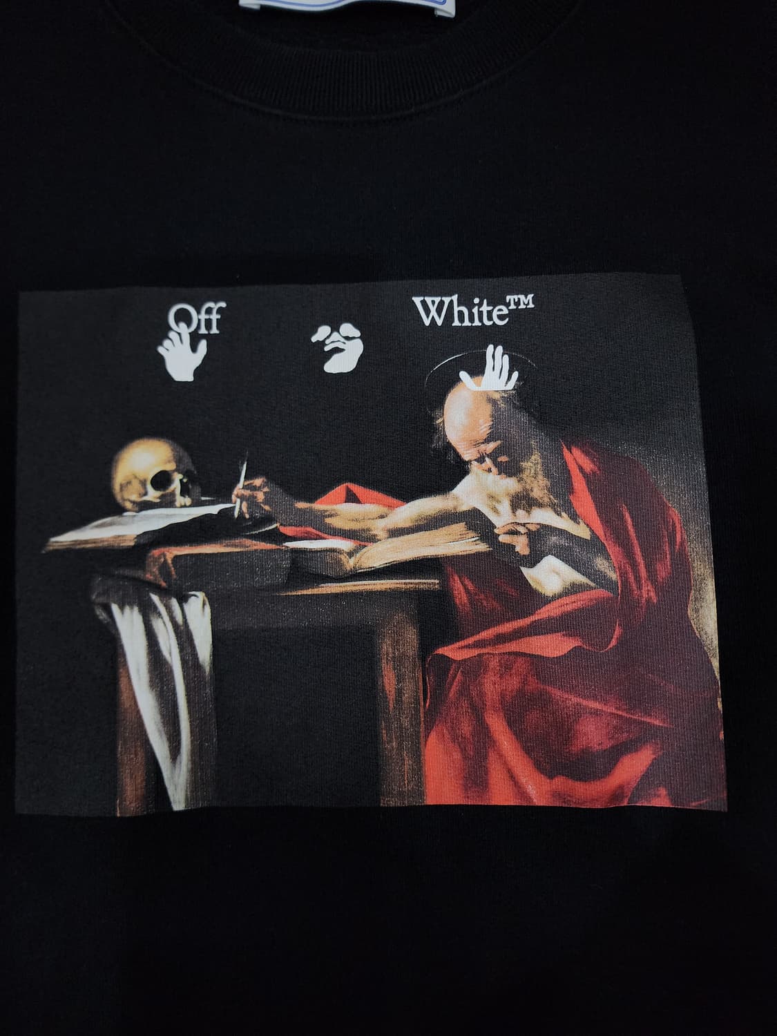 오프화이트 카라바지오 애로우 크루넥 맨투맨 XL 상품이미지5