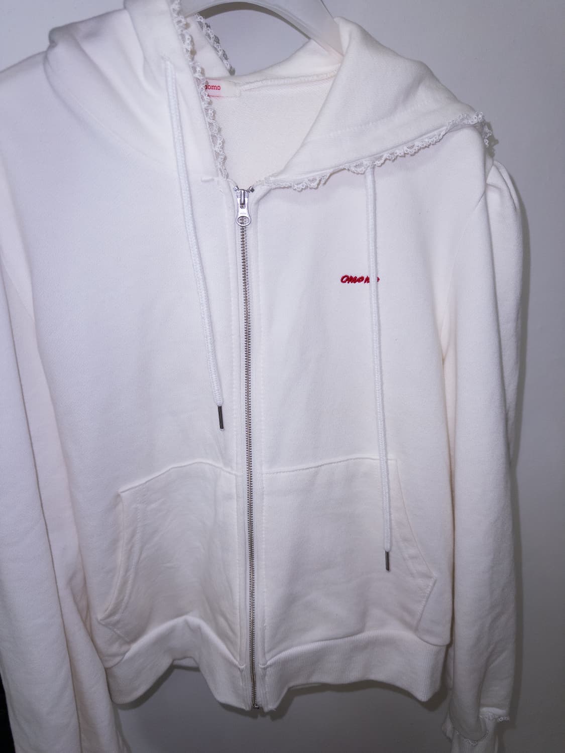 오모모 omomo 릴리 후드집업 화이트 판매 상품이미지2