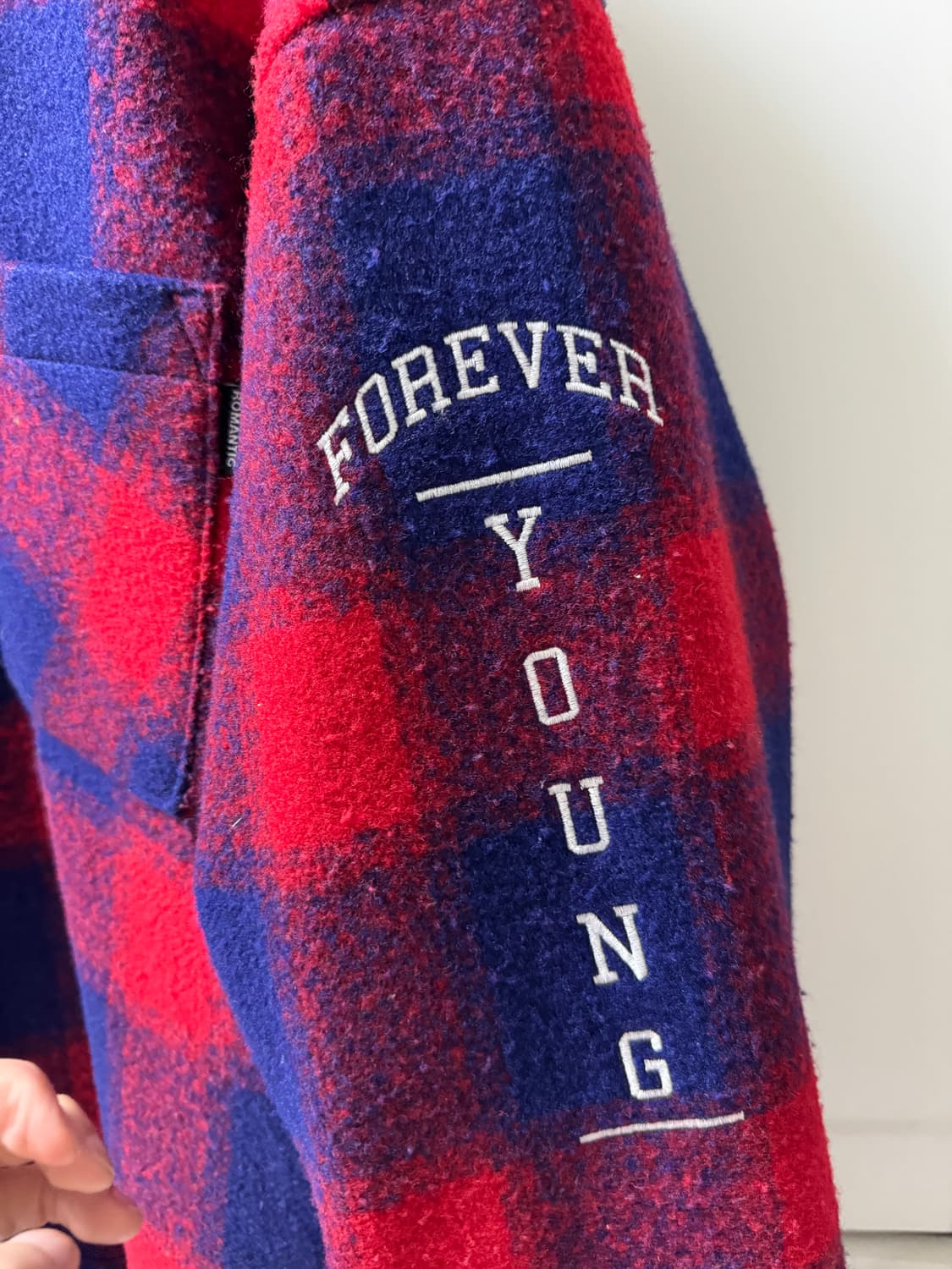 로맨틱크라운 체크 셔츠 자켓 레드 상품이미지3