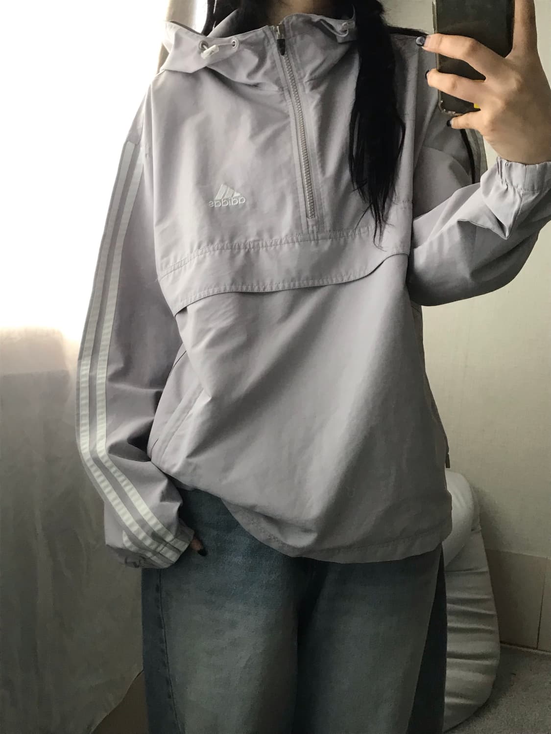 아디다스 90s 연그레이 반집업 상품이미지3