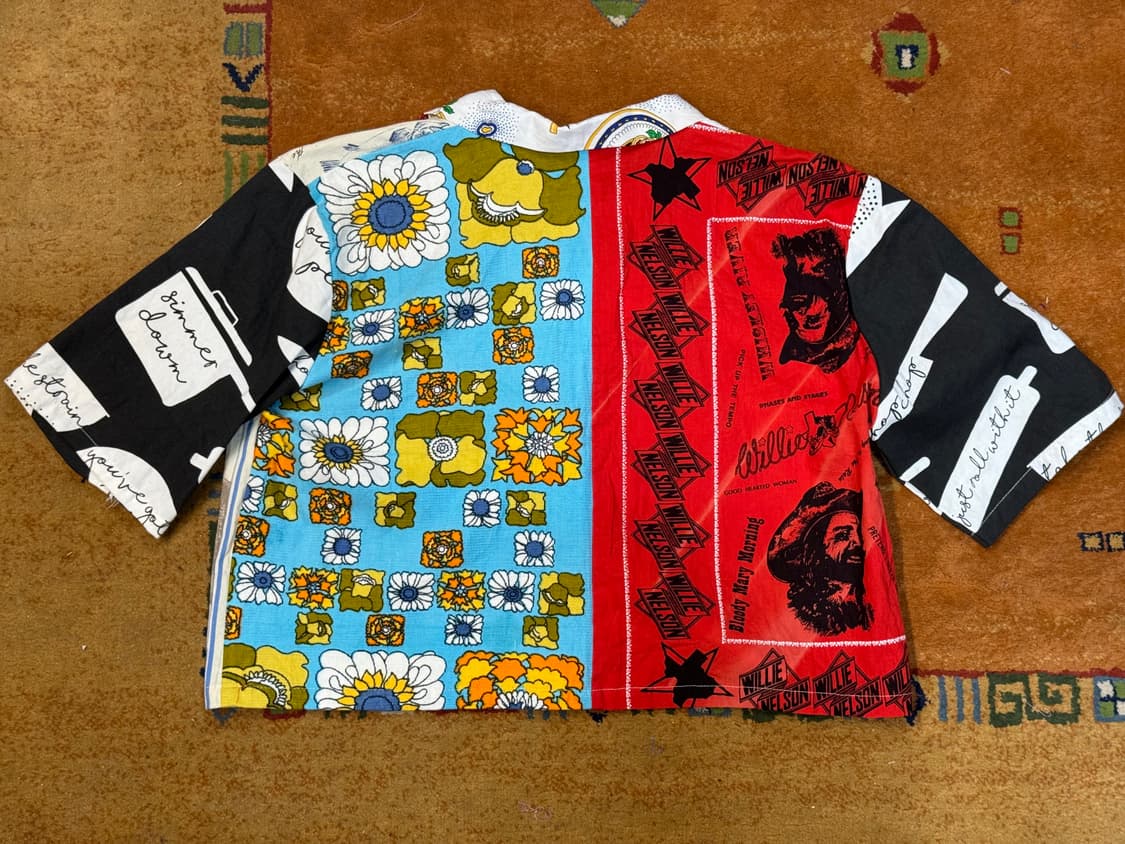 old usa 빈티지 fabric 업사이클 셔츠 리메이크 하와이안 셔츠 상품이미지2