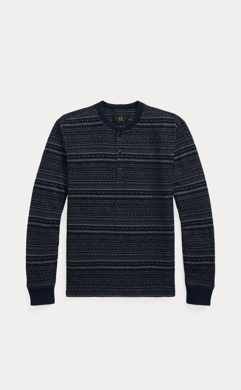 더블알엘 rrl 인디고 자카드 헨리 셔츠 XL 상품이미지1