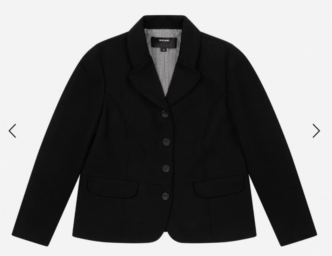 oheshio REGULAR WOOL TWILL JACKET, BLACK 상품이미지2