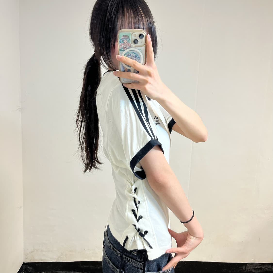 Adidas lace-up firebird t-shirt 상품이미지2