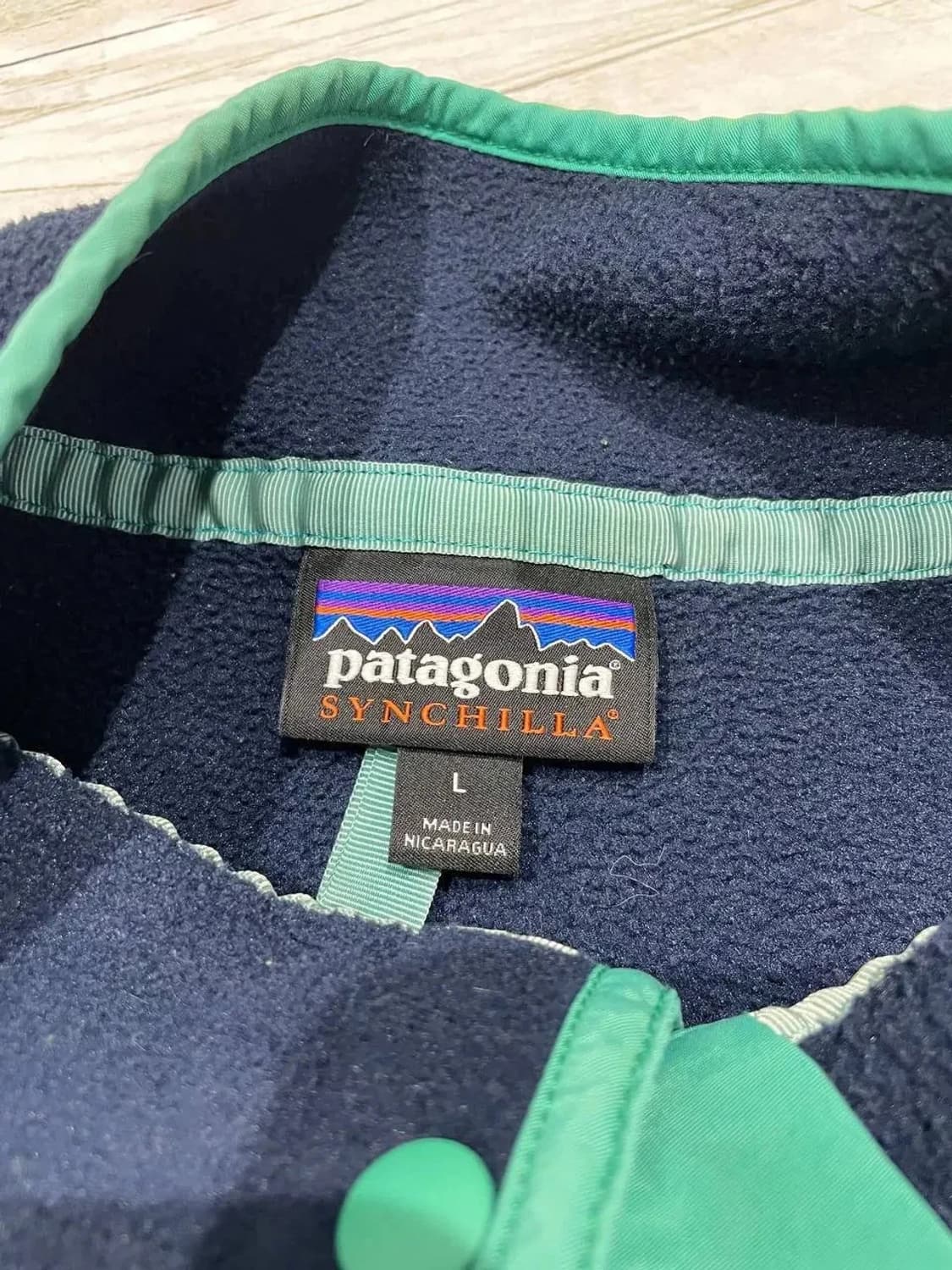 00s 파타고니아 신칠라 스냅-T 네이비/그린 니카라과 상품이미지3