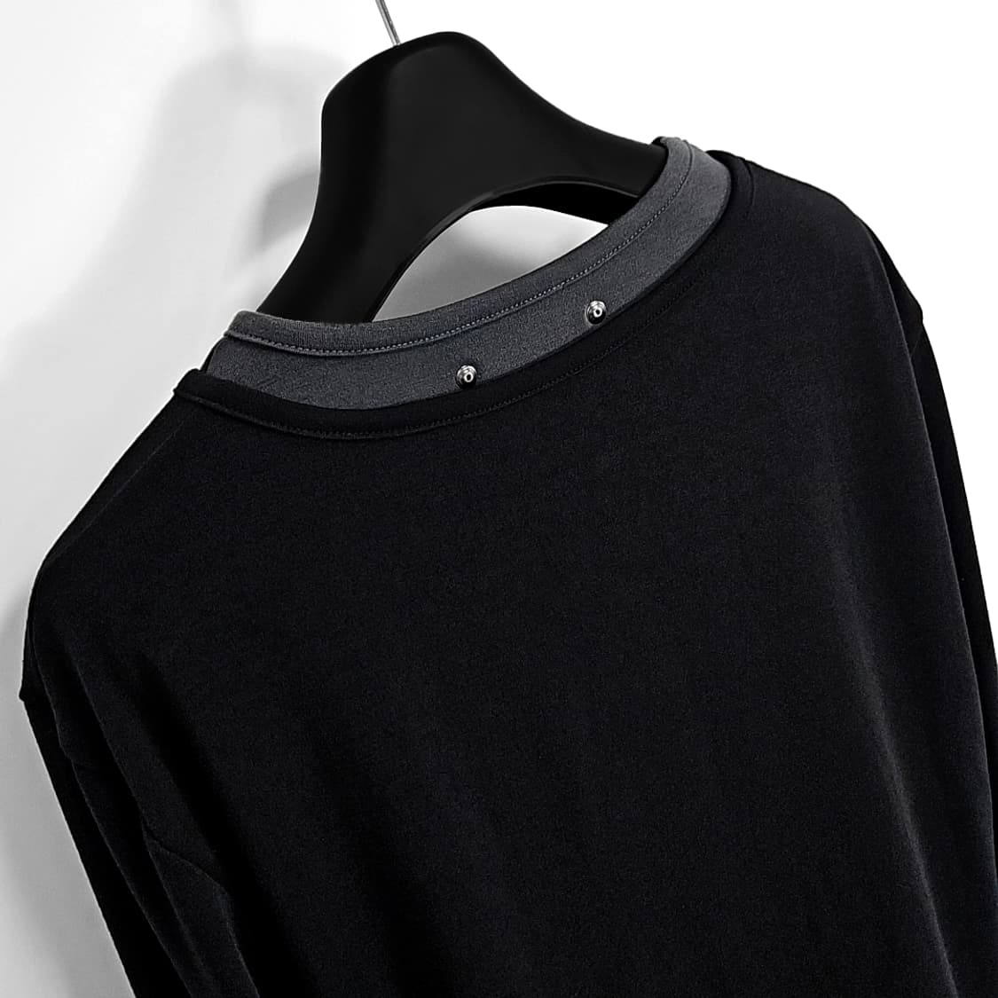 Koga 이브 레이어드 헨리넥 롱 슬리브스 (black) 상품이미지8