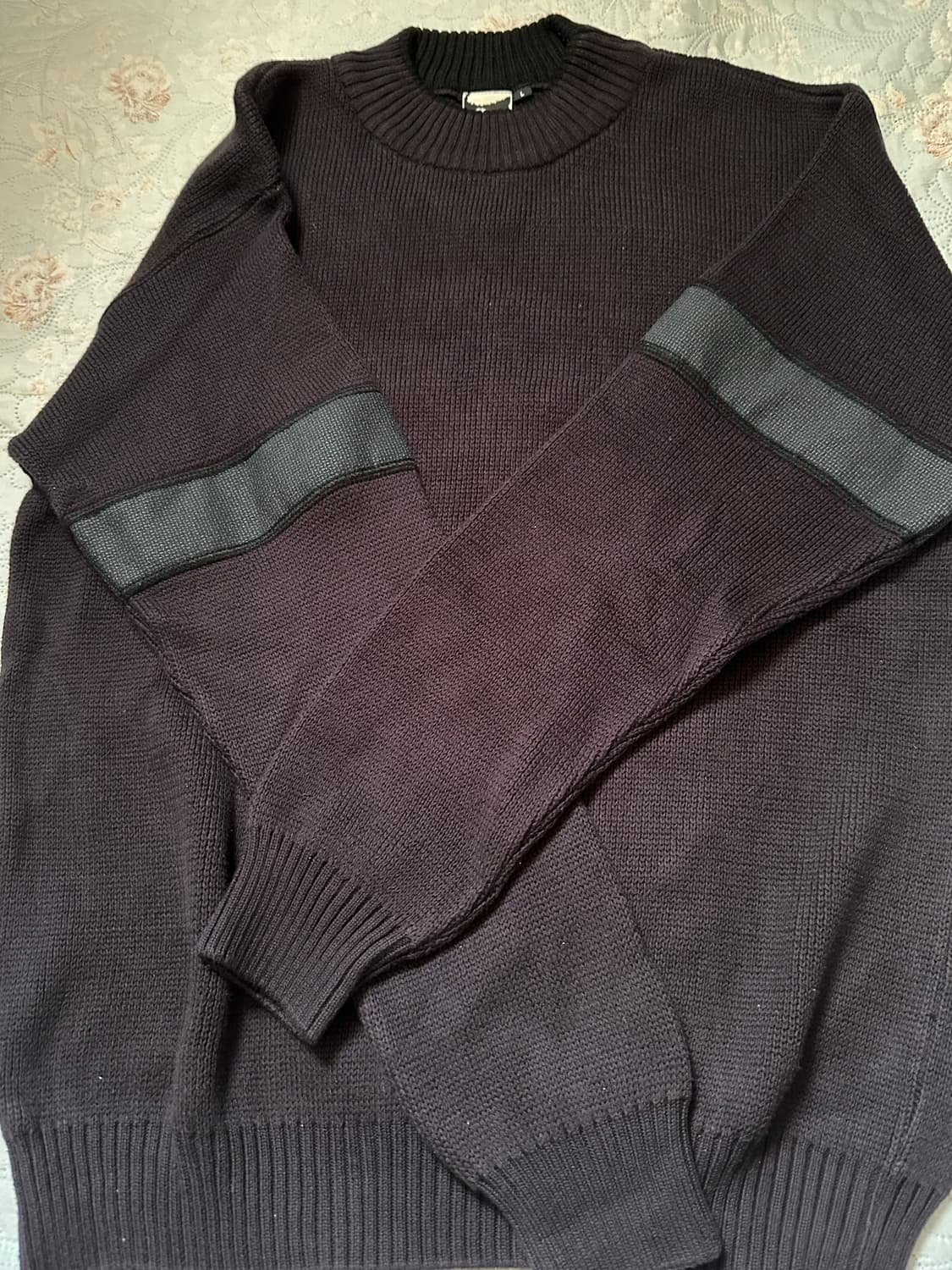 GR10K 스티치 스웨터 딥퍼플 L 상품이미지2