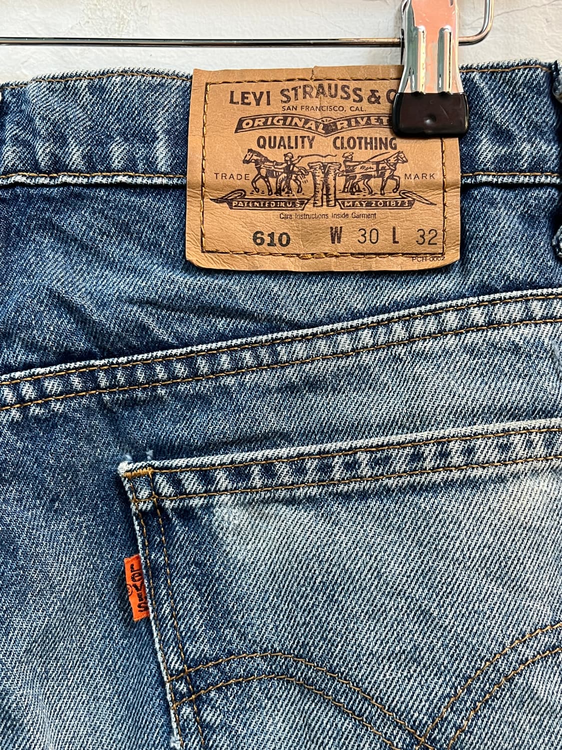 Levis 610 오렌지탭 워싱 데님 팬츠 30x32 상품이미지9