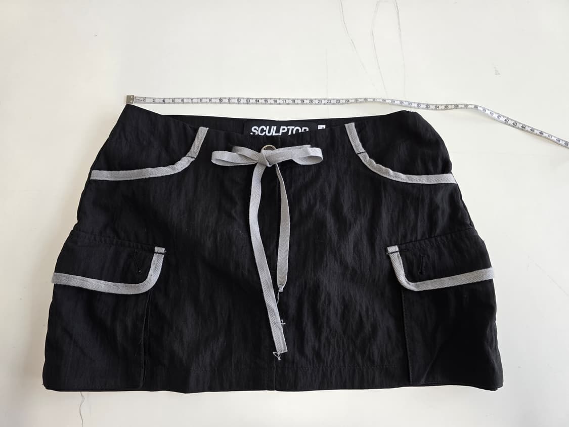스컬프터 로우라이즈 미니 스커트 블랙 XS 상품이미지6