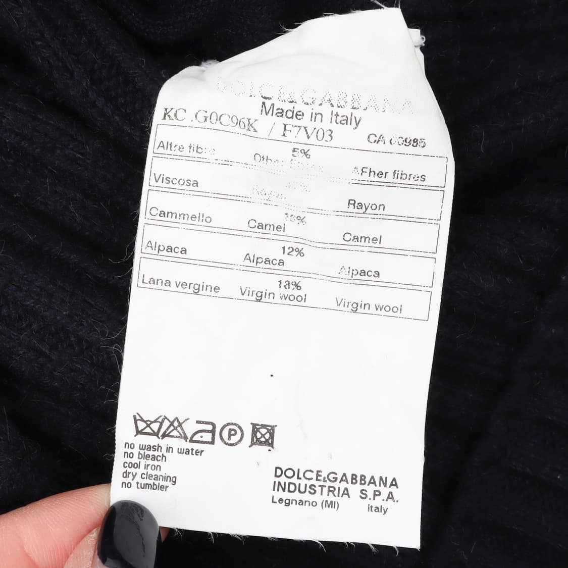 돌체앤가바나 하운드투스 체크 알파카 니트 자켓 상품이미지9