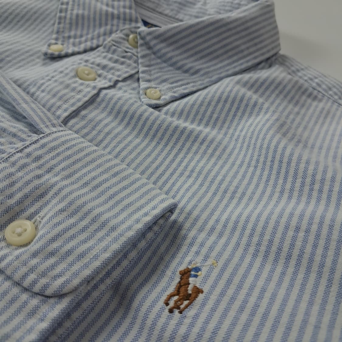 CK920 XL 폴로 QR 클래식블루 스트라이프 셔츠 남방 상품이미지6