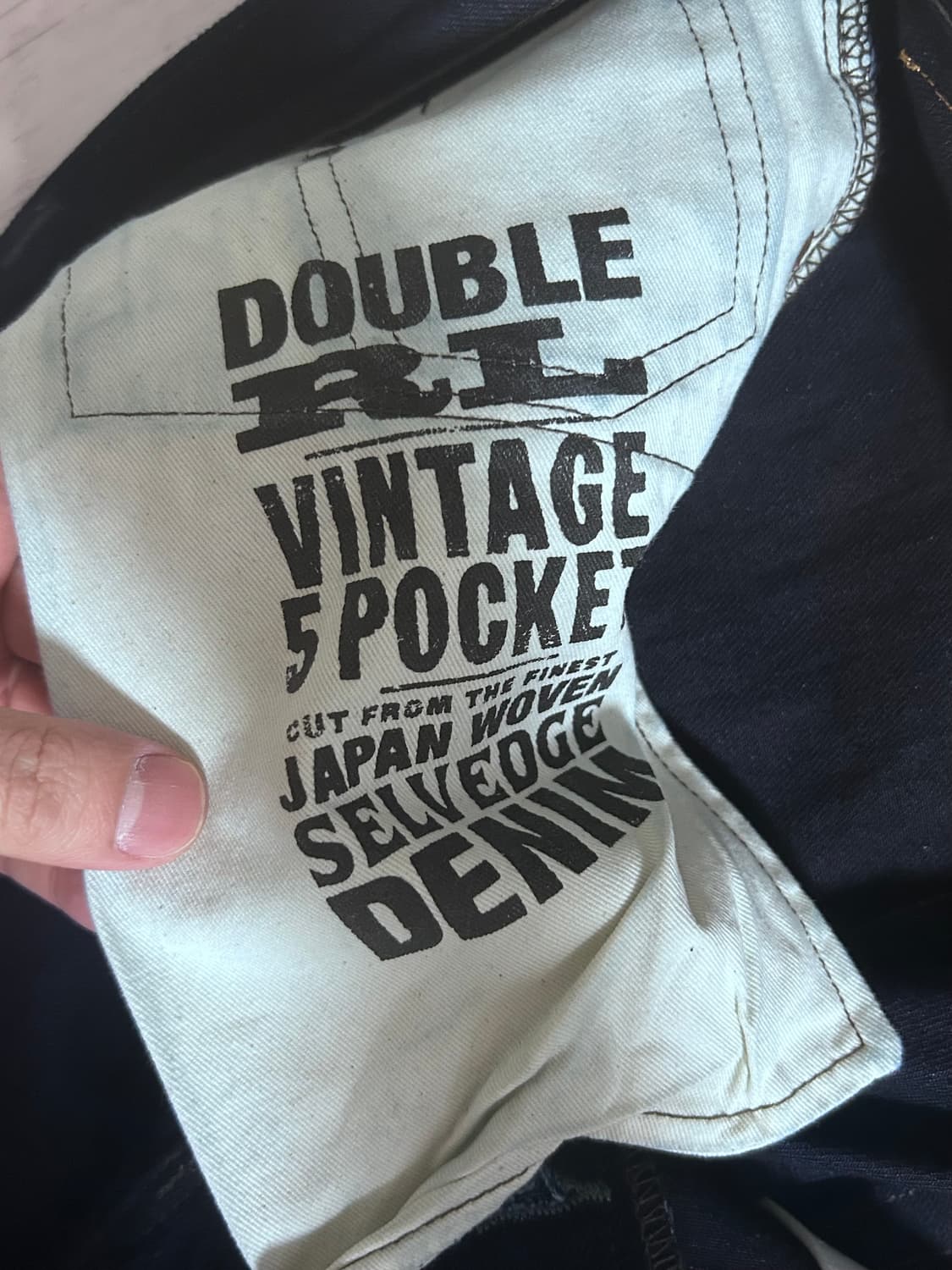 RRL 더블알엘 빈티지 파이브 포켓 인디고 리지드 데님 팬츠 34x32 상품이미지5