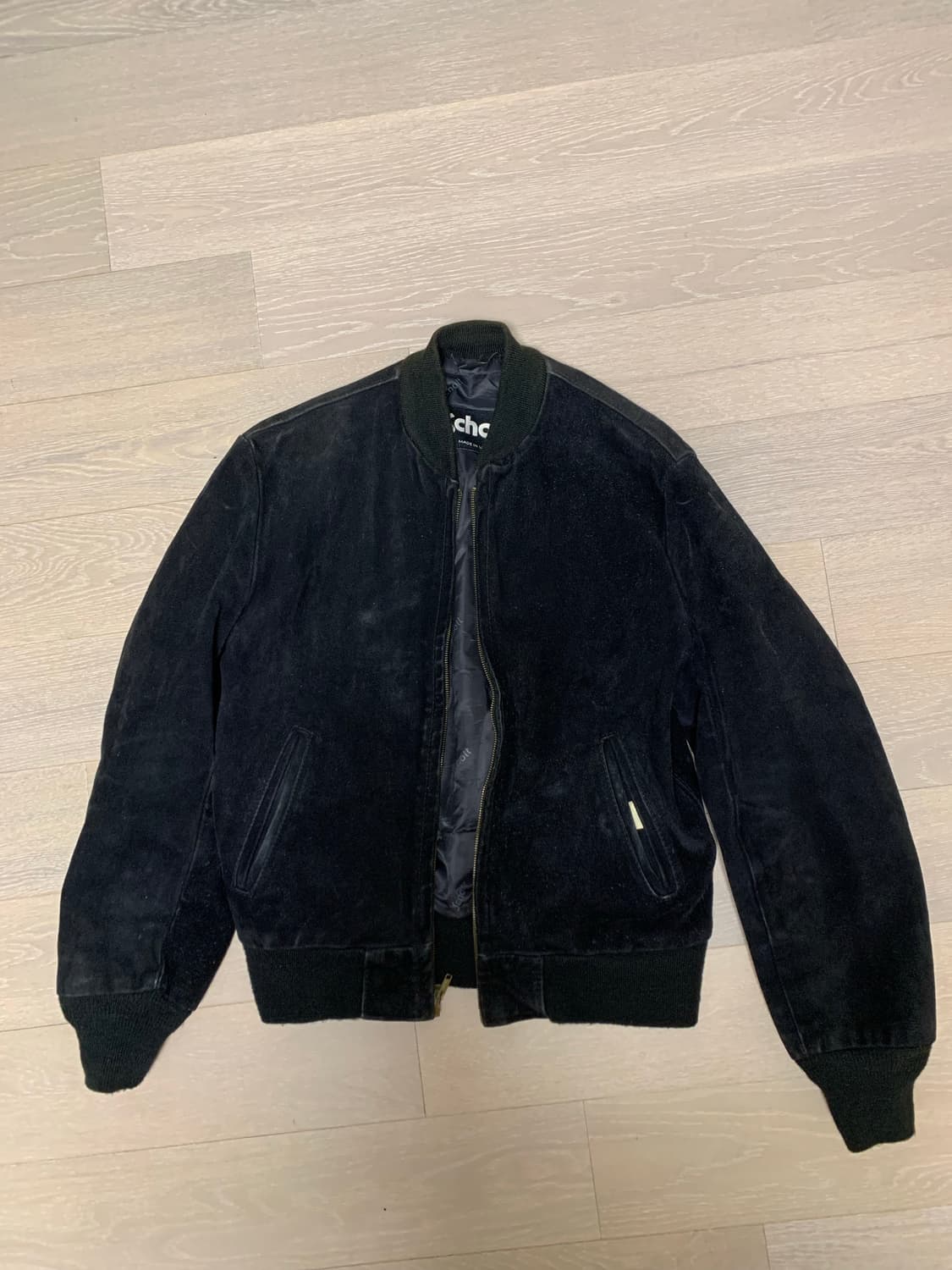 Schott 스웨이드 블루종 블랙 38사이즈 상품이미지1