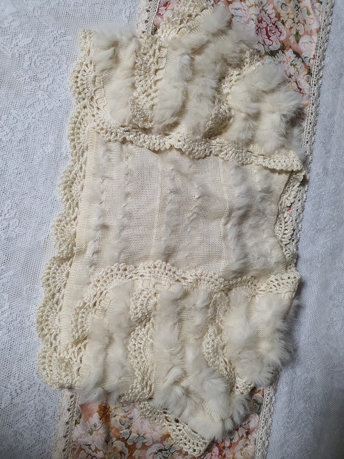 [갸루] 아이보리 퍼 숏 볼레로 가디건 상품이미지6