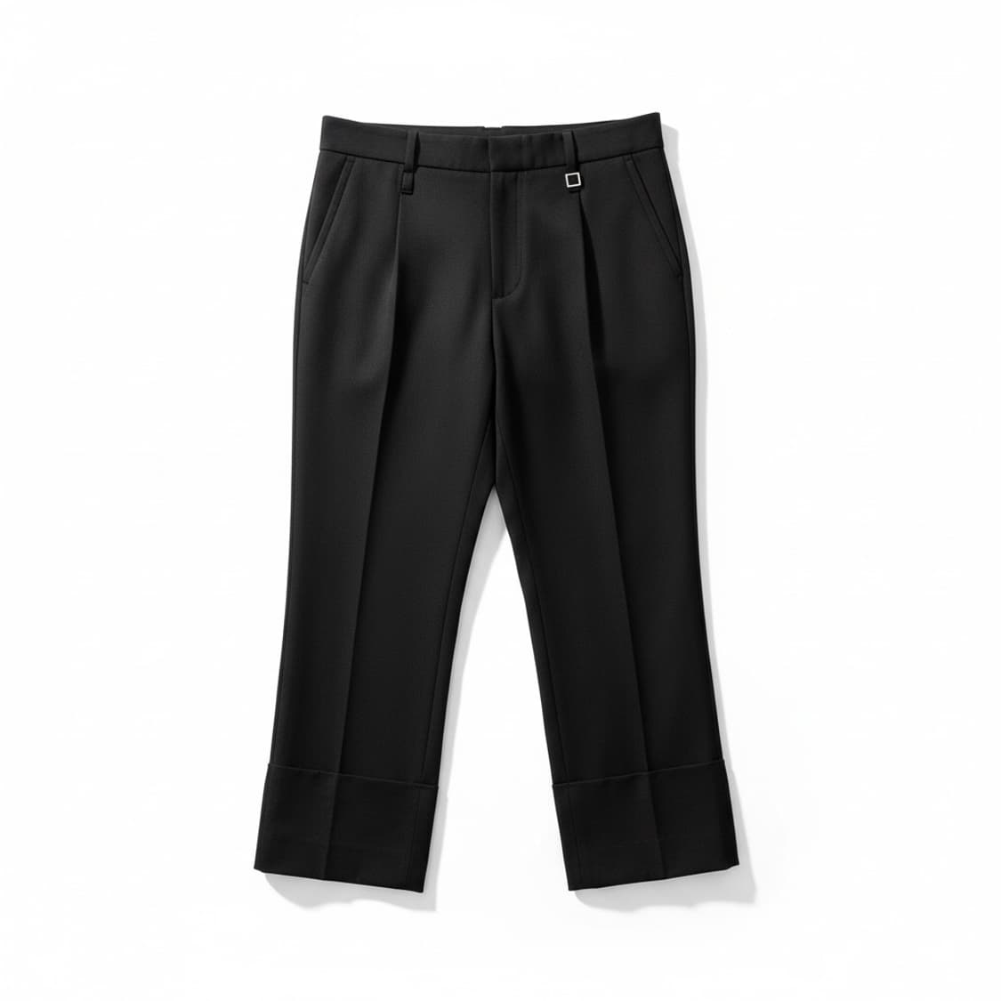 wooyoungmi 우영미 블랙 턴업 와이드 슬랙스 상품이미지1