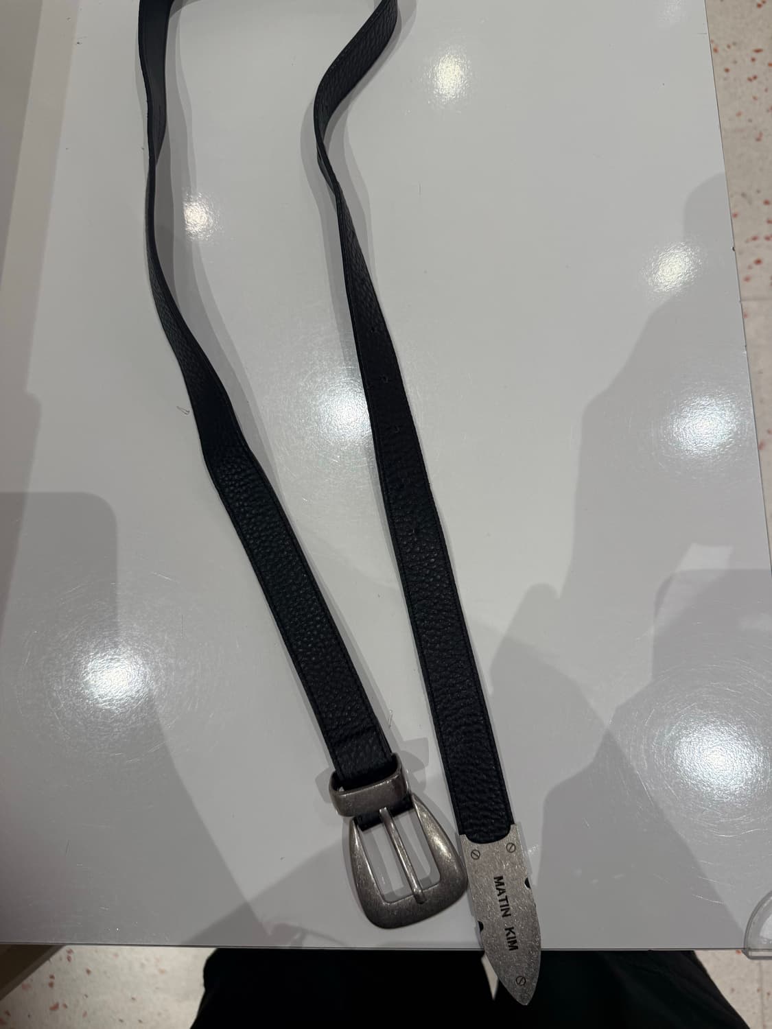 마뗑킴 블랙 가죽 벨트 상품이미지1