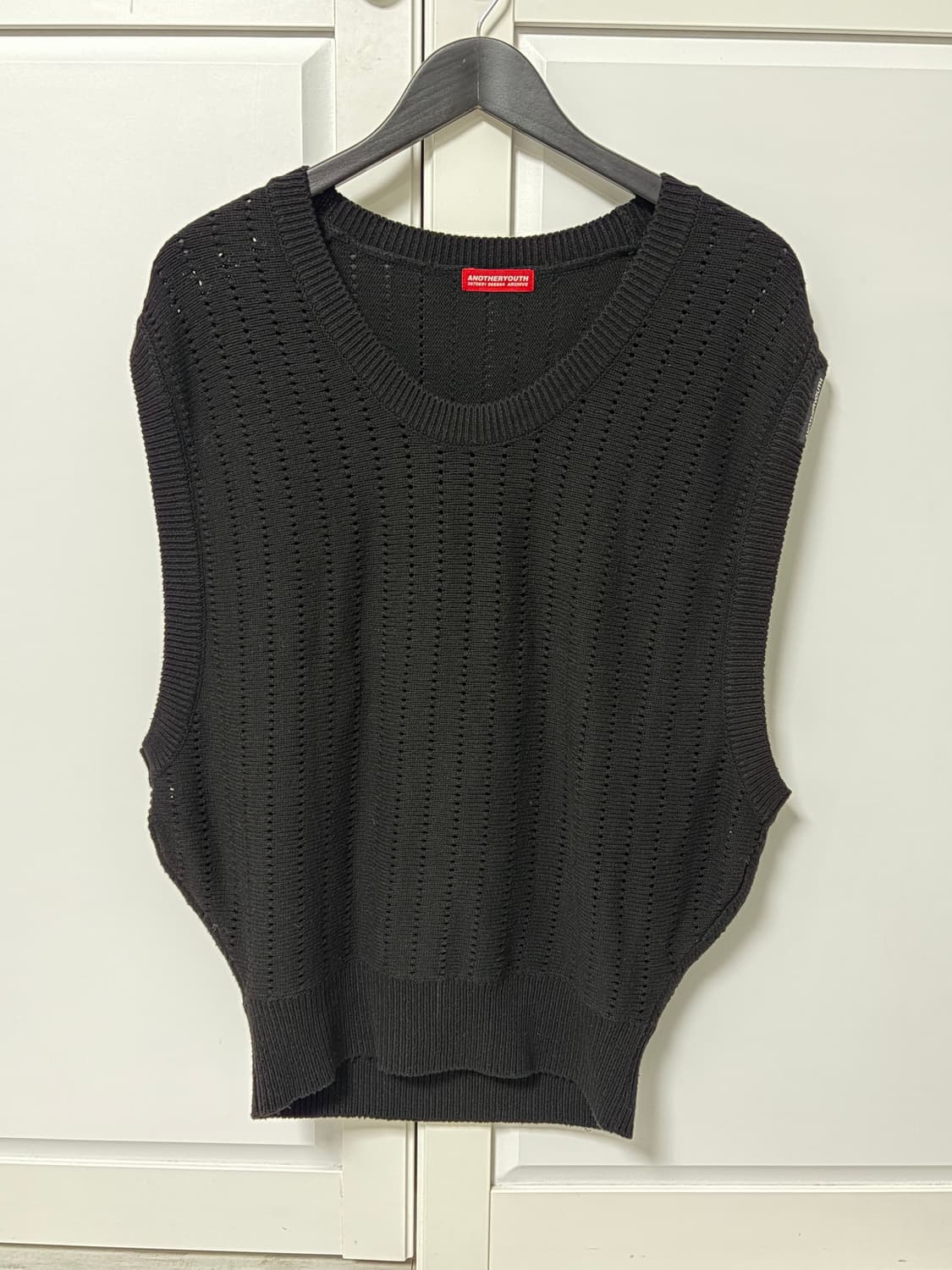 Anotheryouth 어나더유스 메쉬 니트 베스트 블랙 OS 상품이미지2