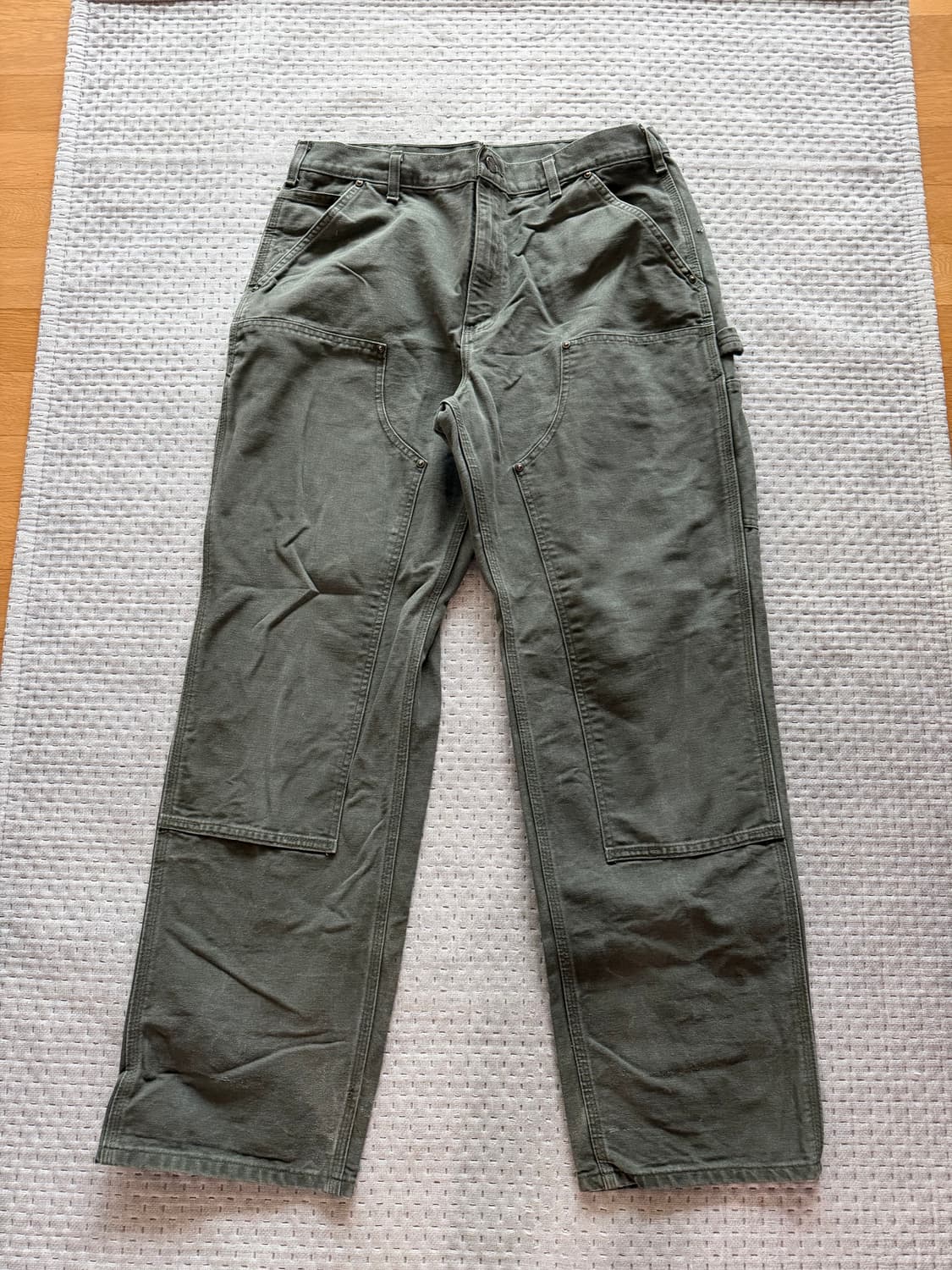 [34] 칼하트 더블니 워크팬츠 b136 모스 상품이미지1