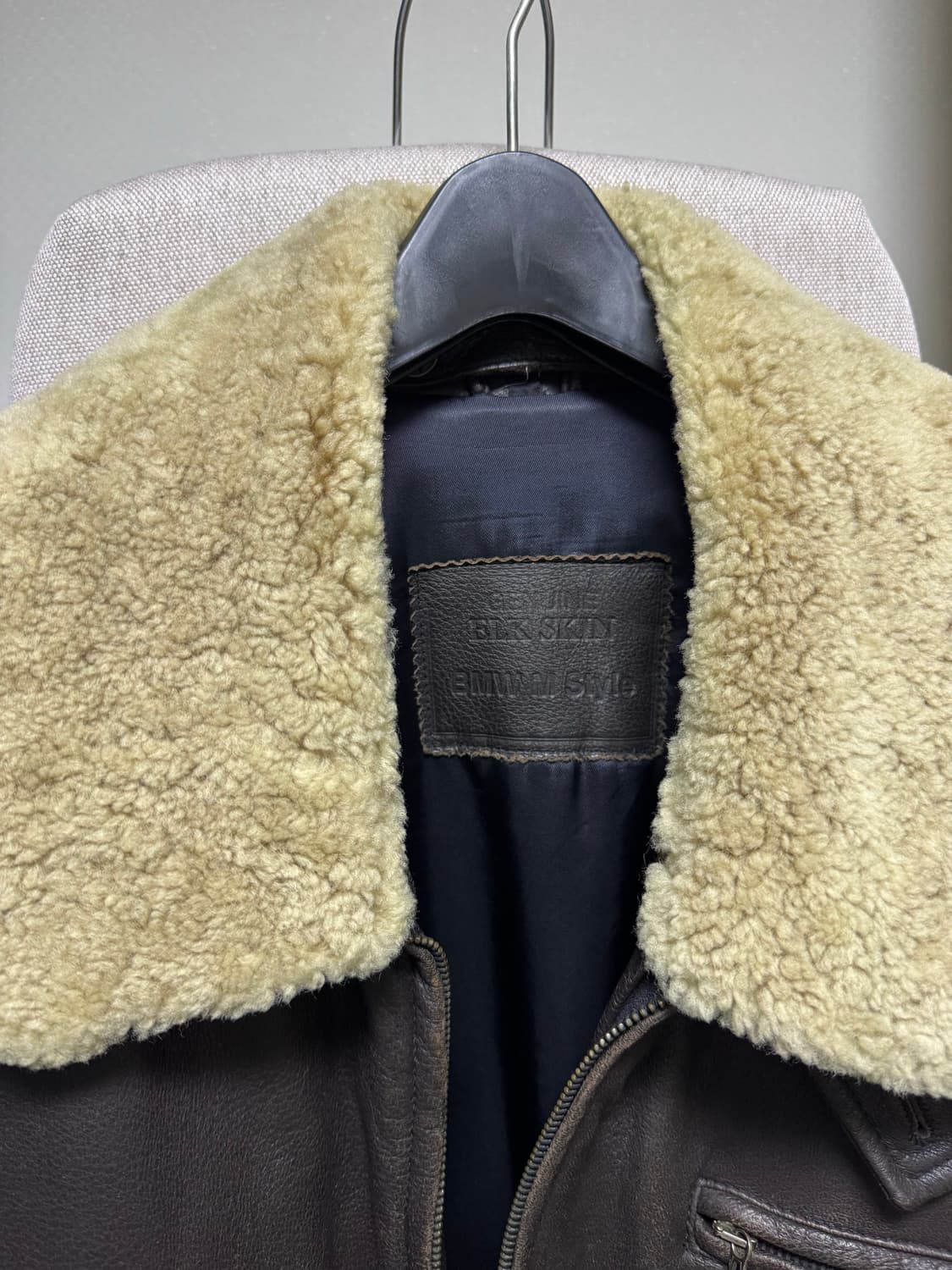 BMW 레더 봄버자켓 (엘크스킨) 상품이미지7