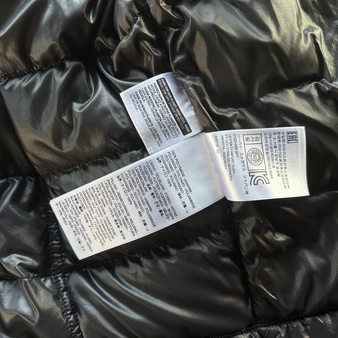 [L]리바이스 Big E 화이트탭 구스다운 트러커 경량 패딩 상품이미지10