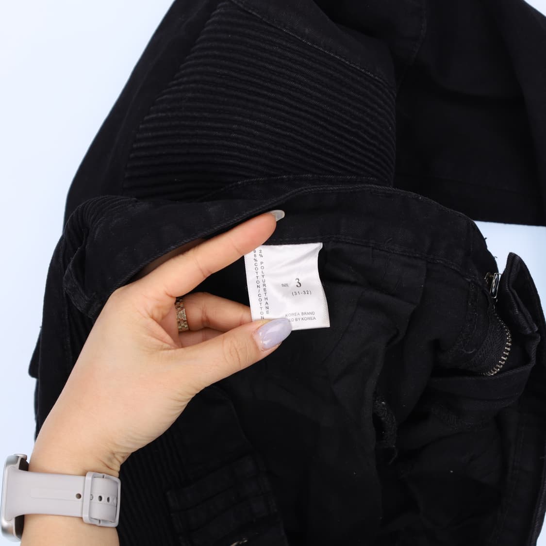 3 J.M.C 남성 바이커 흑청 팬츠 0326J 상품이미지5