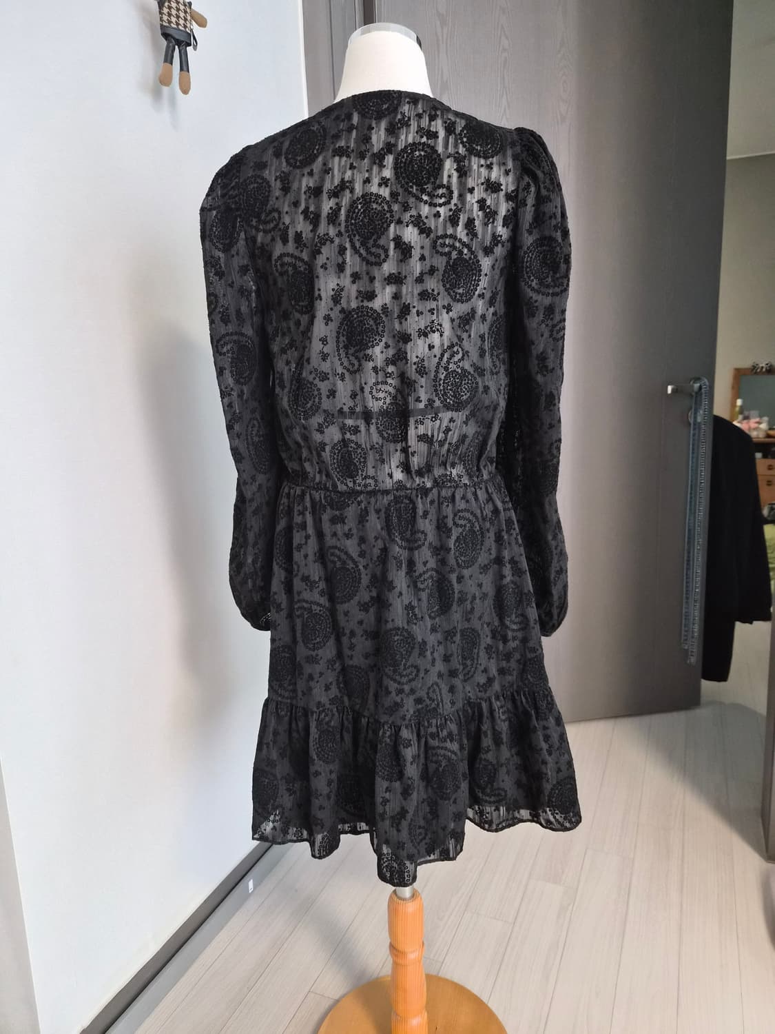 페이즐리 시스루 미니 원피스 상품이미지4