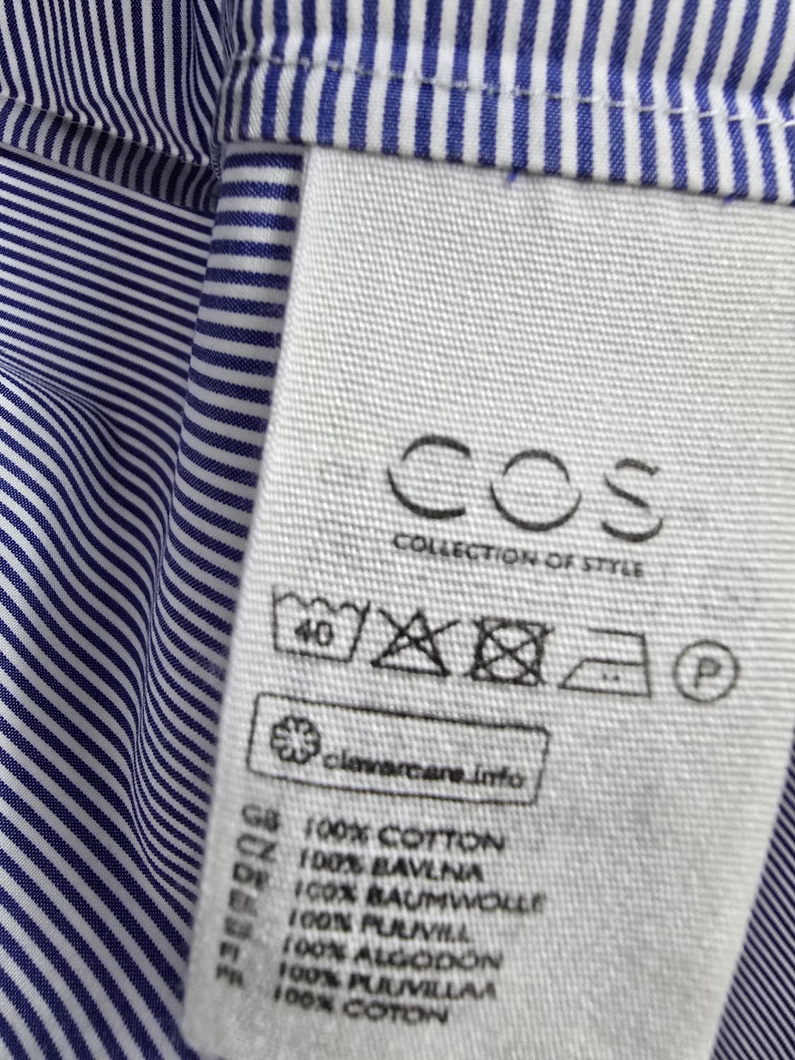 코스 블루 스트라이프 셔츠 (1858) 상품이미지4