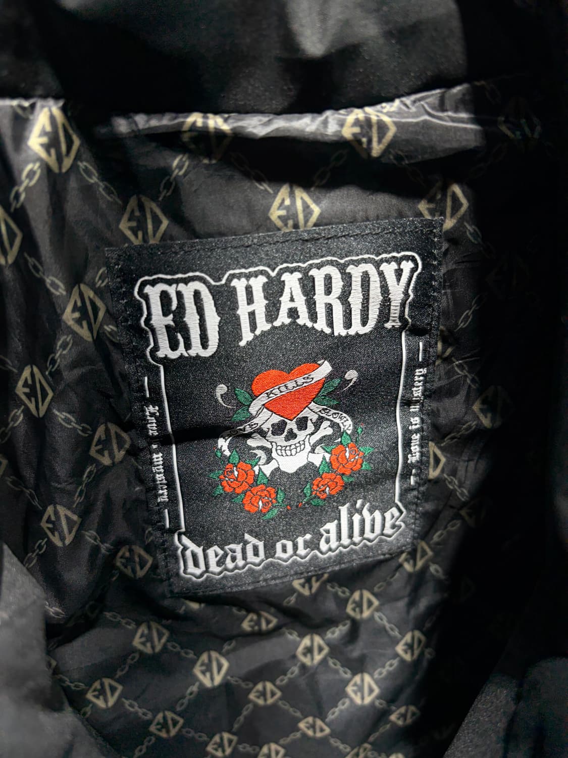 S 에드하디 우먼스 스컬로고 퀼팅 자켓 상품이미지5