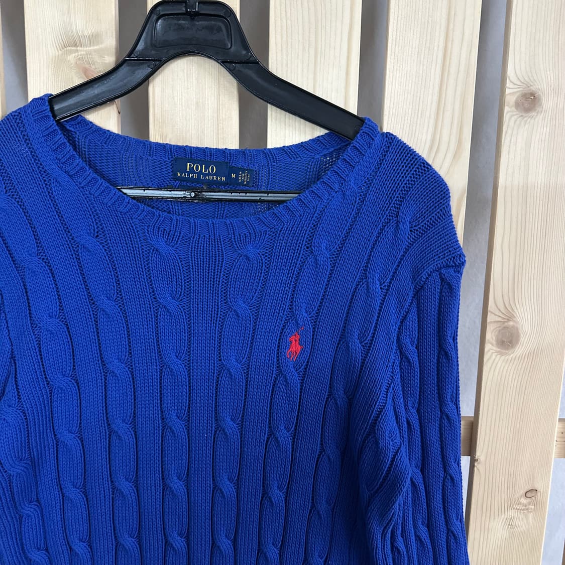 (M) 폴로 랄프로렌 블루 케이블 니트 상품이미지4