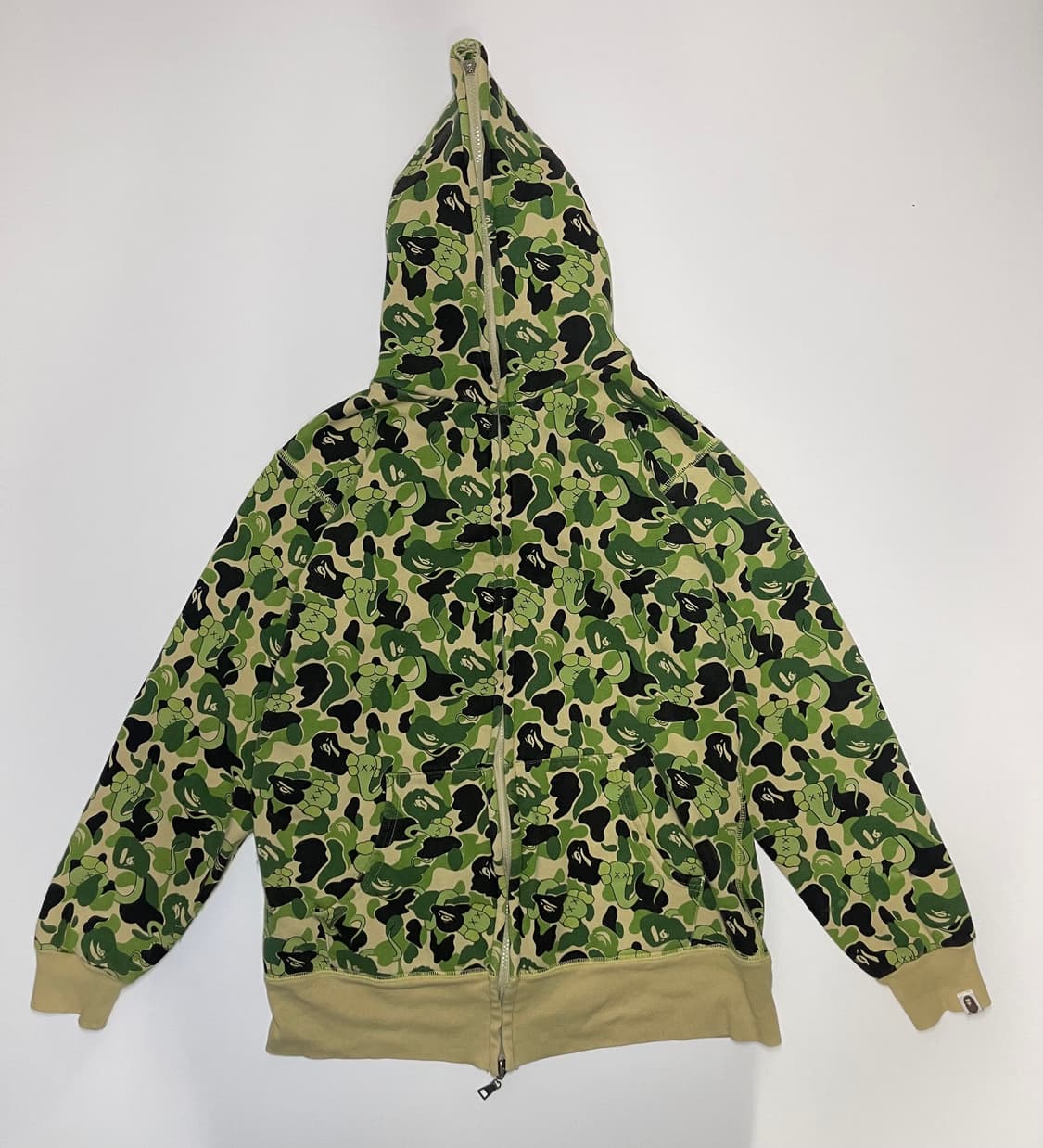 베이프 x 카우스 카모 투웨이 풀집업 후드 M~L 상품이미지3