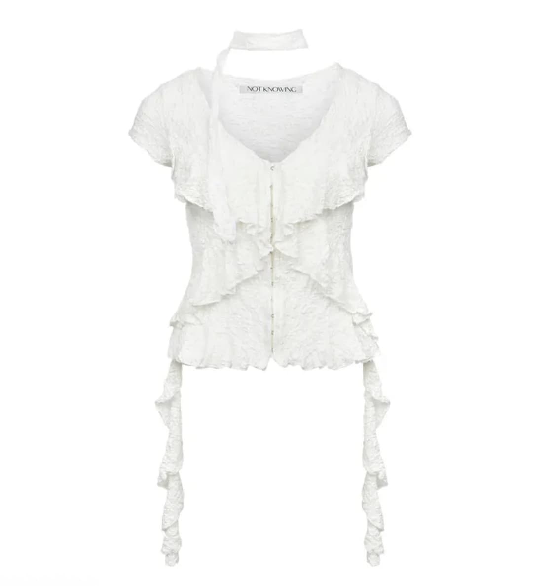 낫노잉 그런지 러플 블라우스 상품이미지3