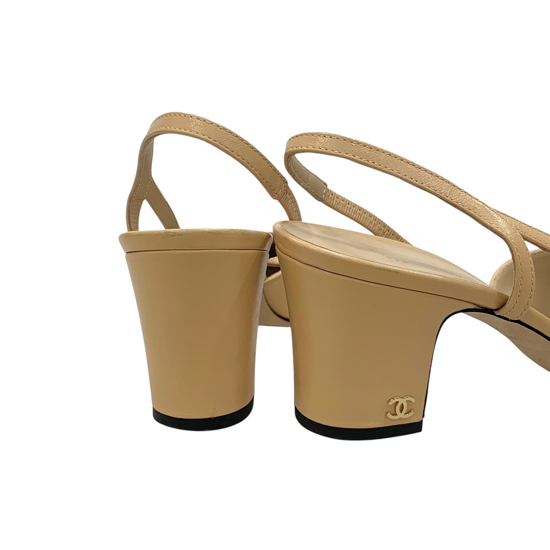 샤넬 클래식 투톤 고트스킨 슬링백 미들힐 펌프스구두 상품이미지6