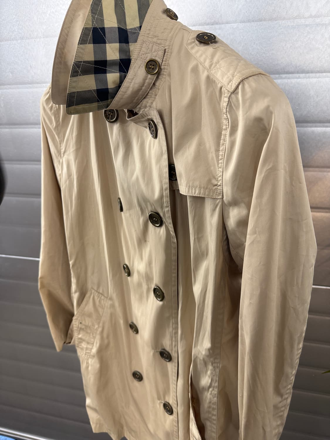 버버리 런던 베이지 트렌치 코트S 상품이미지4