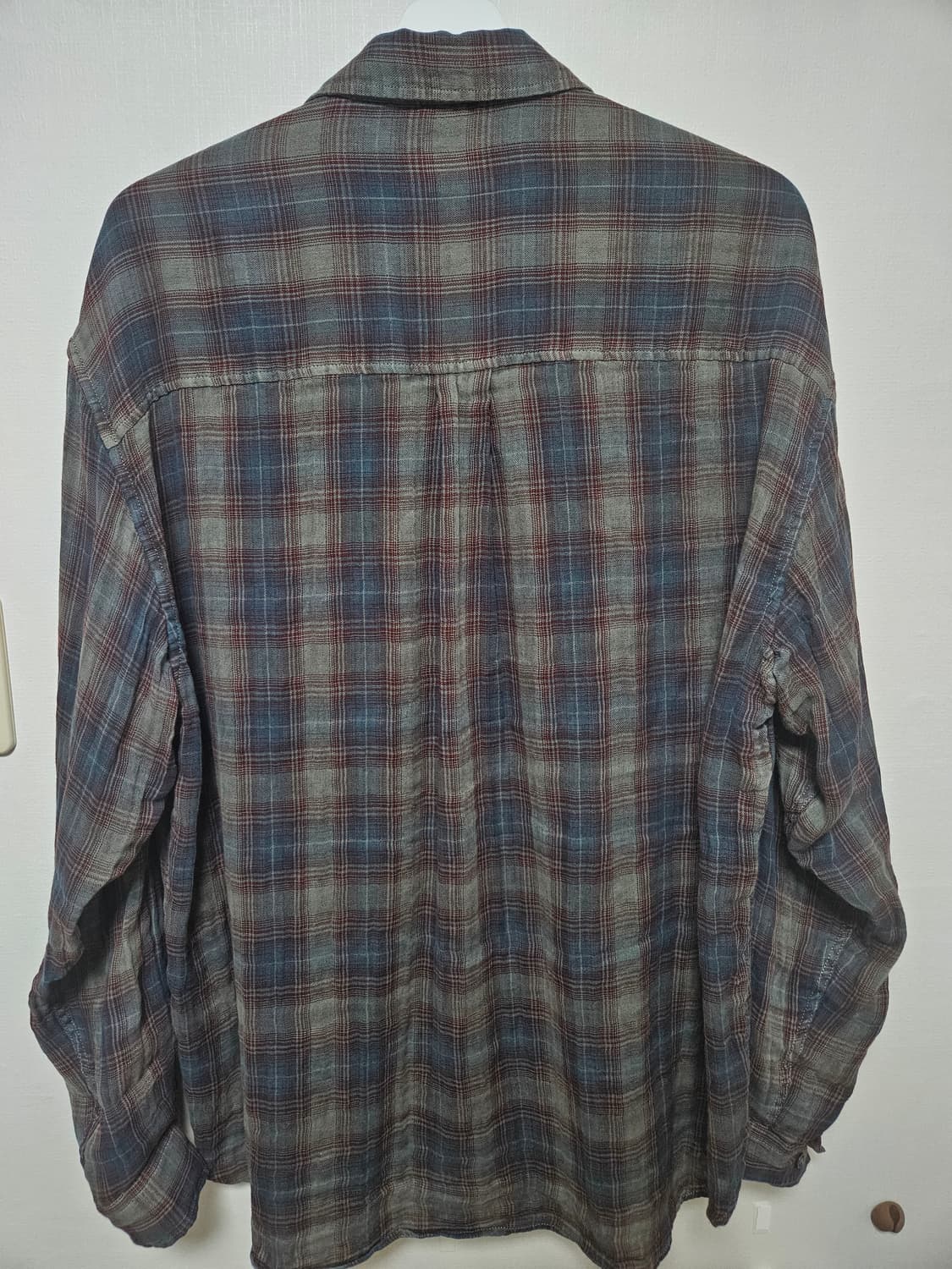 [46] 포커페이스 린넨 체크셔츠 상품이미지3