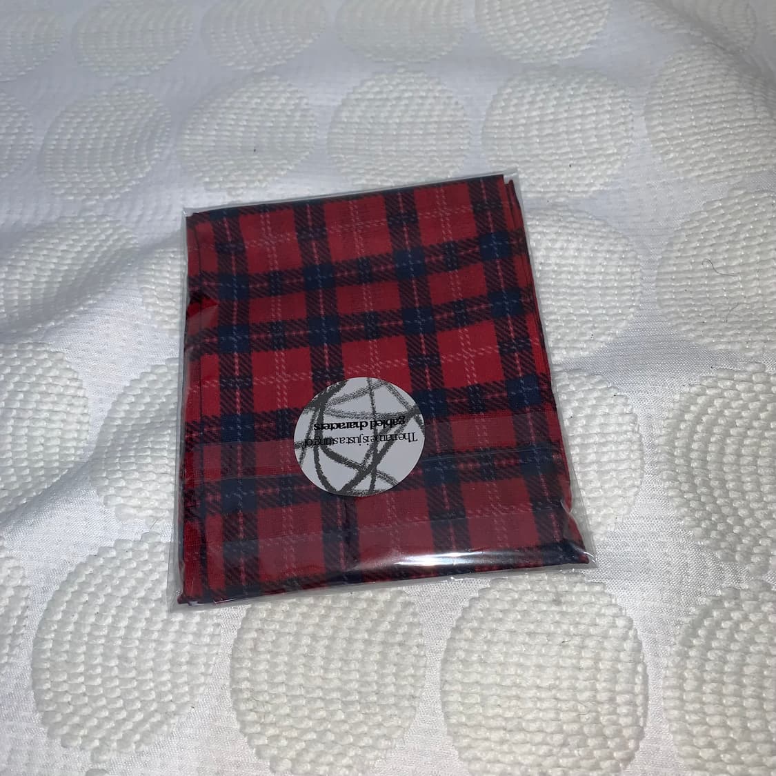 새상품 빨간 체크 롱삭스 상품이미지3