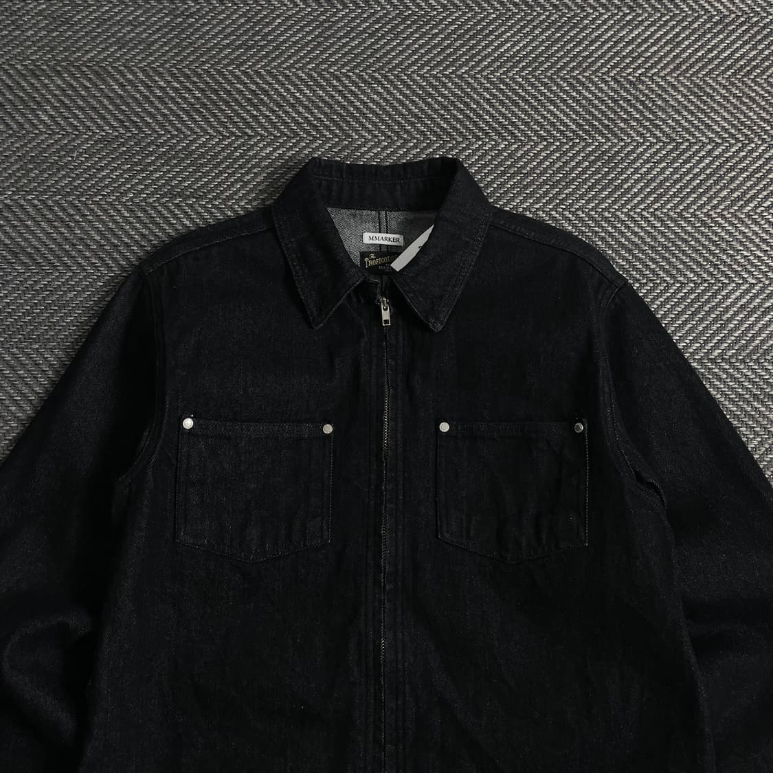 트로피컬러 데님 트러커 워크 자켓 블랙o 3718 상품이미지4