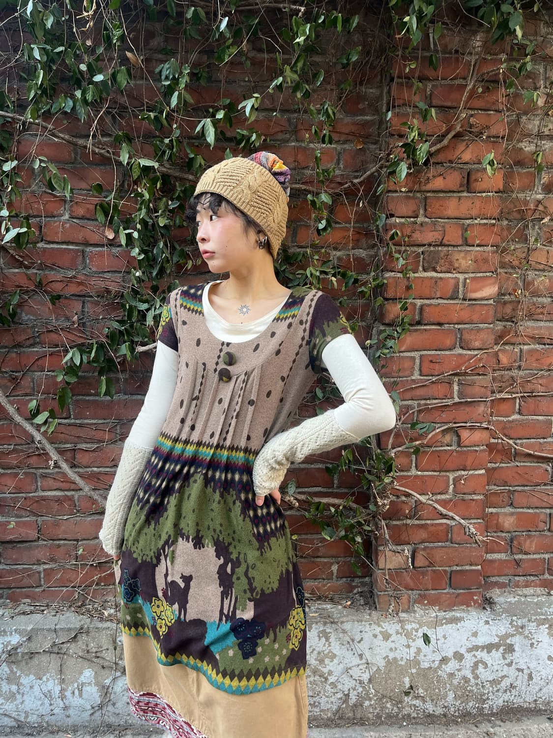 일본 페어리 반팔 미디 원피스 상품이미지2