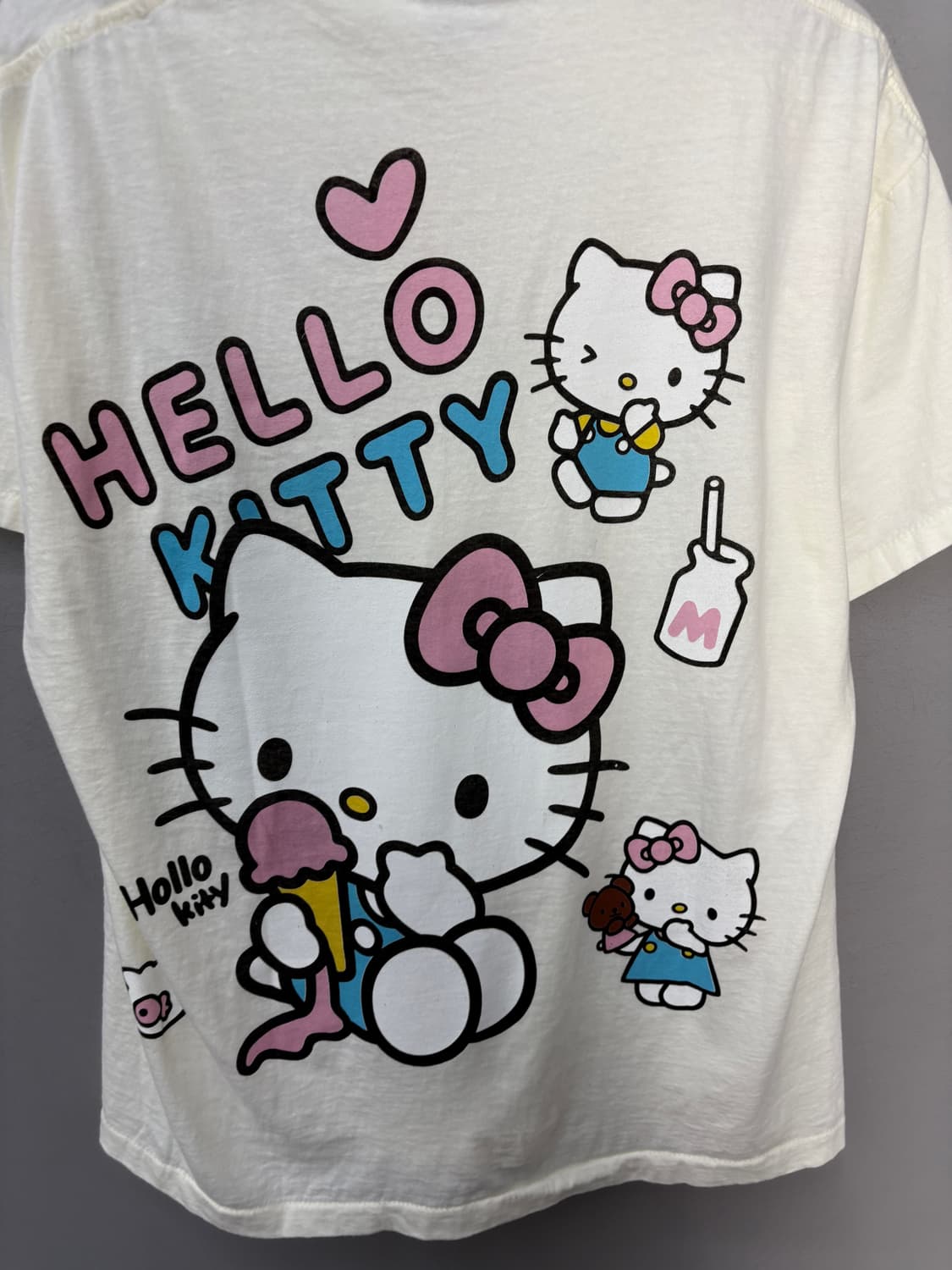 빈티지 헬로키티 y2k 오버핏 화이트 반팔 A3709 상품이미지5