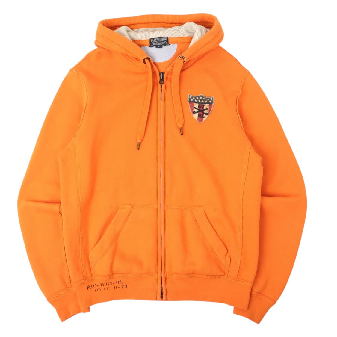 폴로진스 오렌지 rl 쉴드패치 써멀 후드집업 상품이미지1