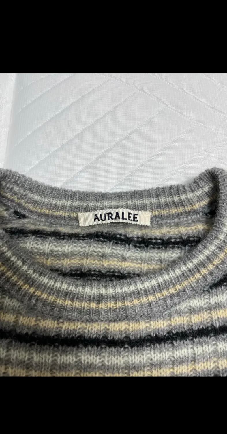 [5] 오라리 그레이 스트라이프 캐시미어 니트 상품이미지3