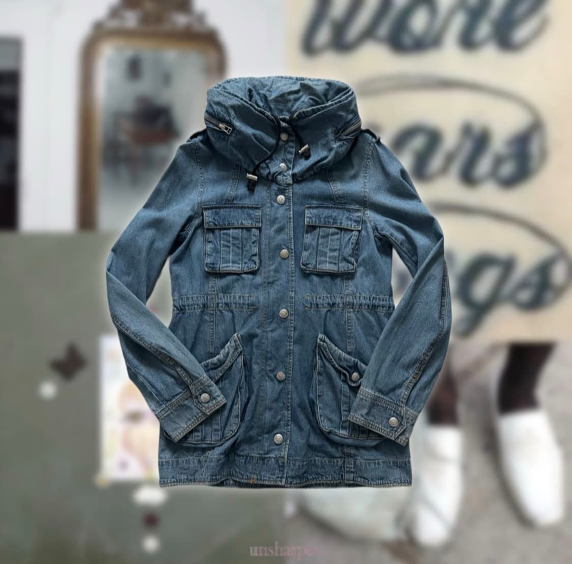 일본 빈티지 히든 포켓 데님 자켓 청자켓 상품이미지1
