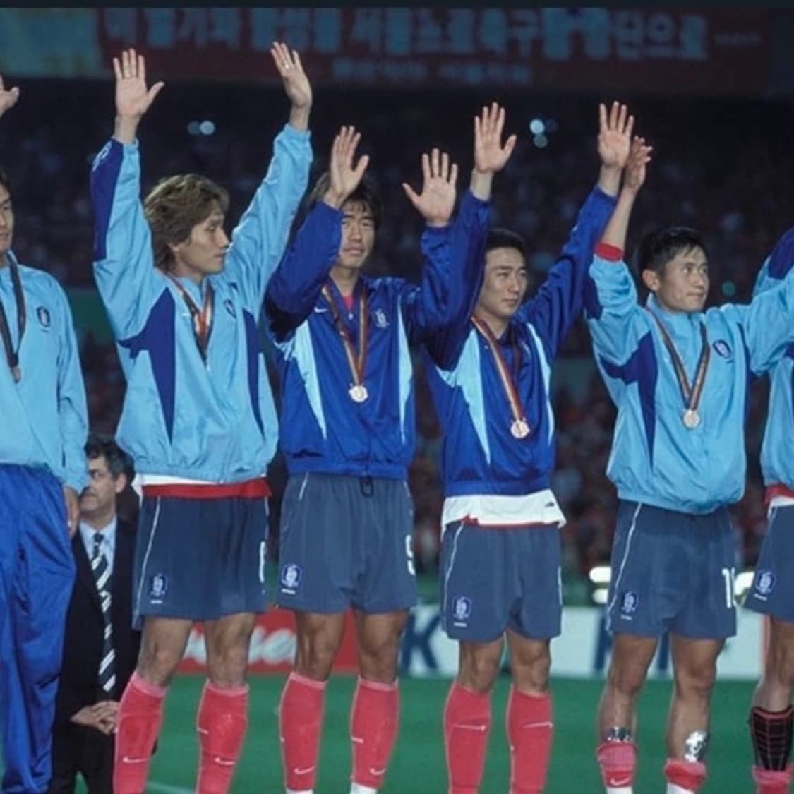 나이키 대대장 2002 한국 국대 축구팀 져지 트랙탑 L 상품이미지1