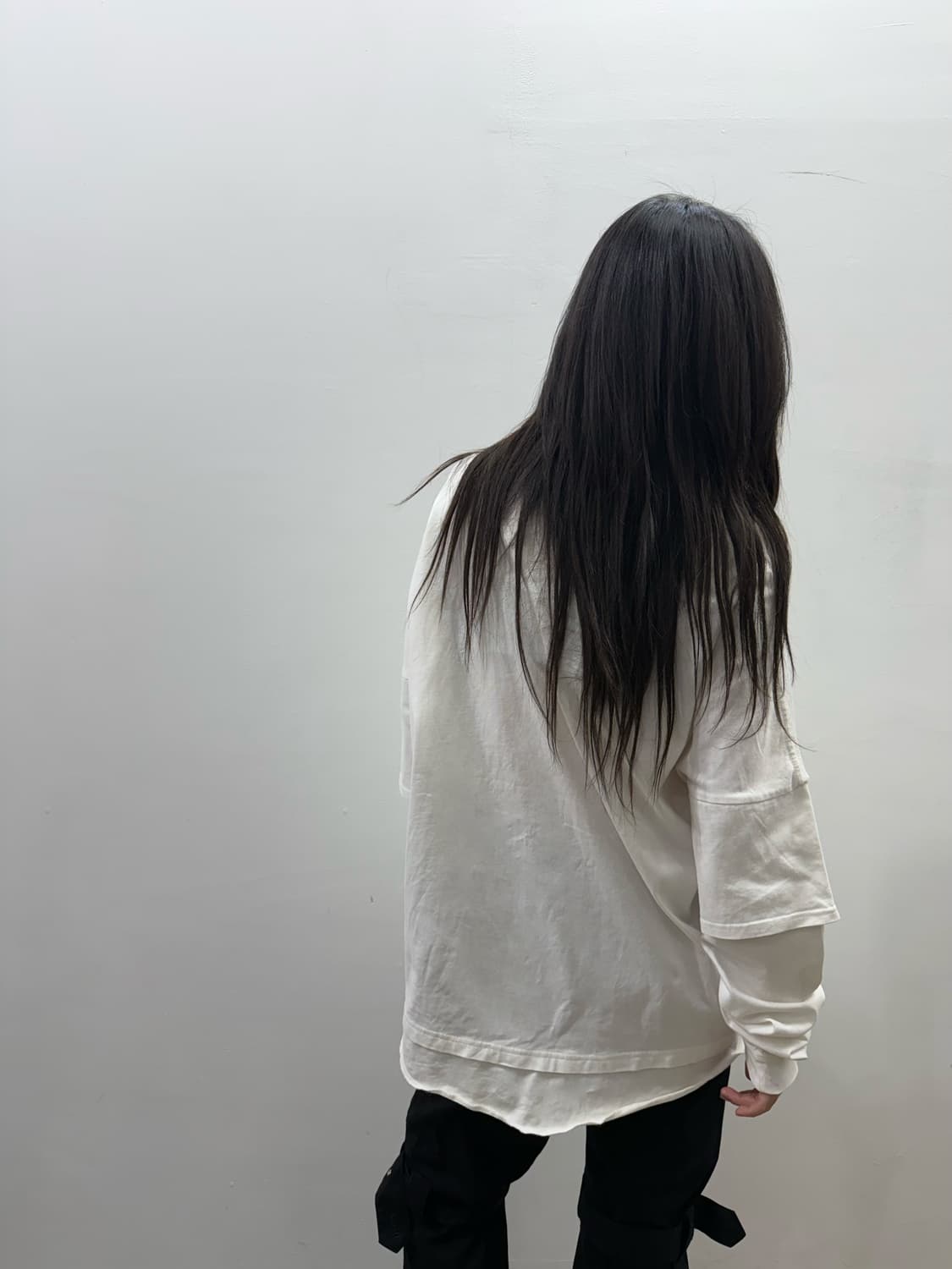 넘버나인 레이어드 로고 롱 슬리브 상품이미지4