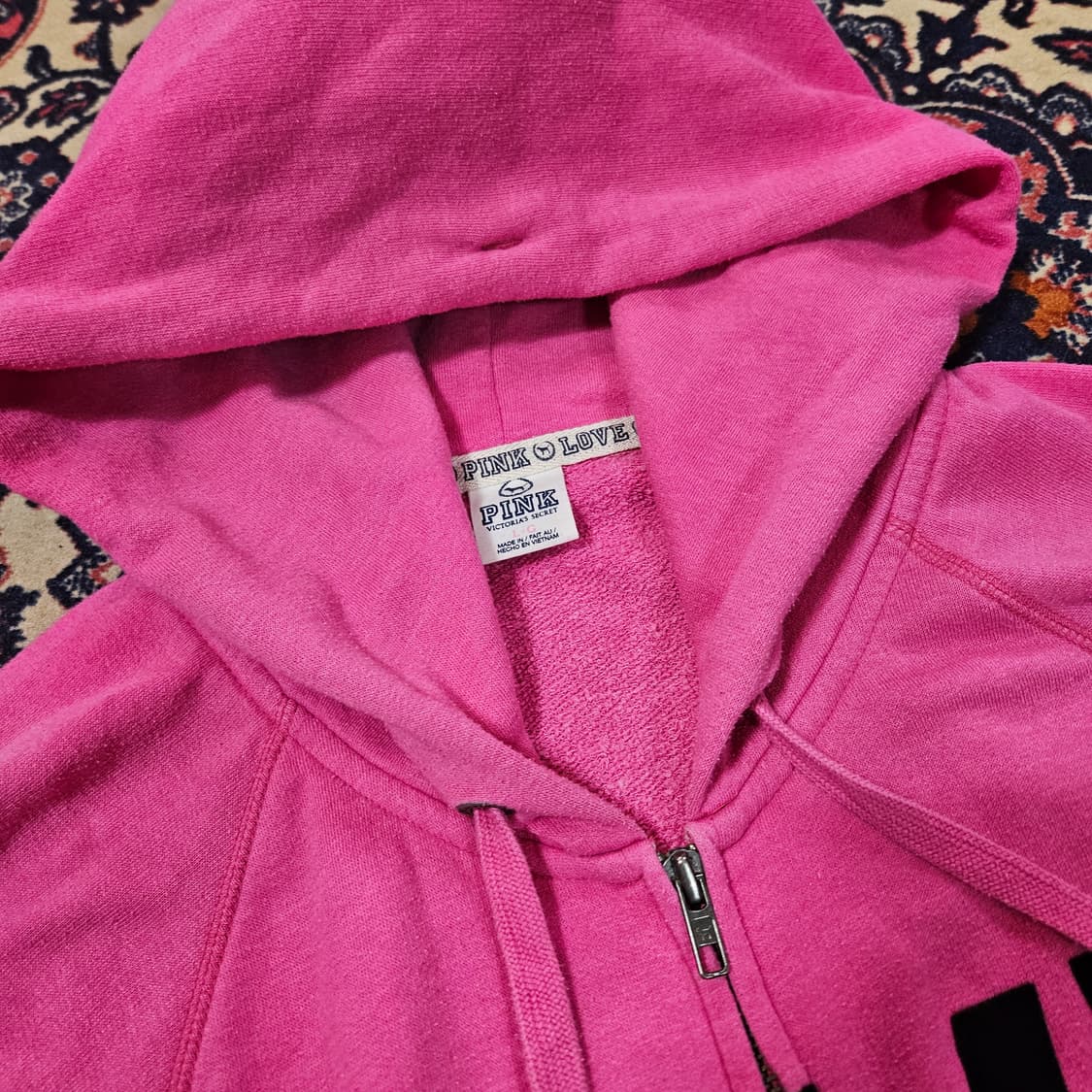 Victoria's Secret PINK Y2K 레오파드 하프 후드집업  상품이미지3