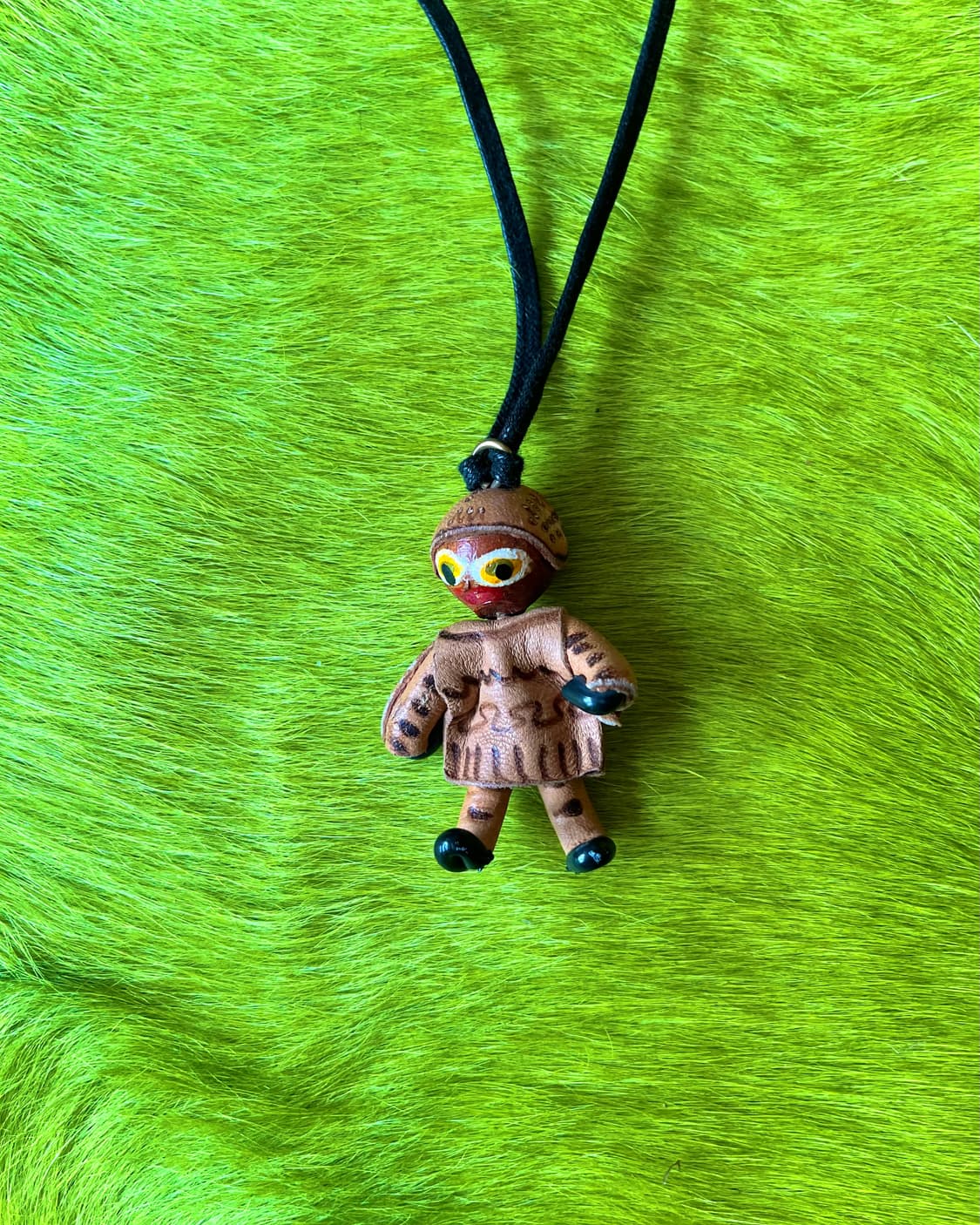 Indian Jewelry Vtg Leather Doll Necklace 상품이미지1