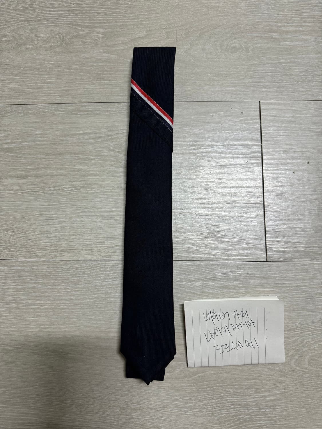 [F] 톰브라운 네이비 삼선 사선 타이 넥타이 상품이미지2