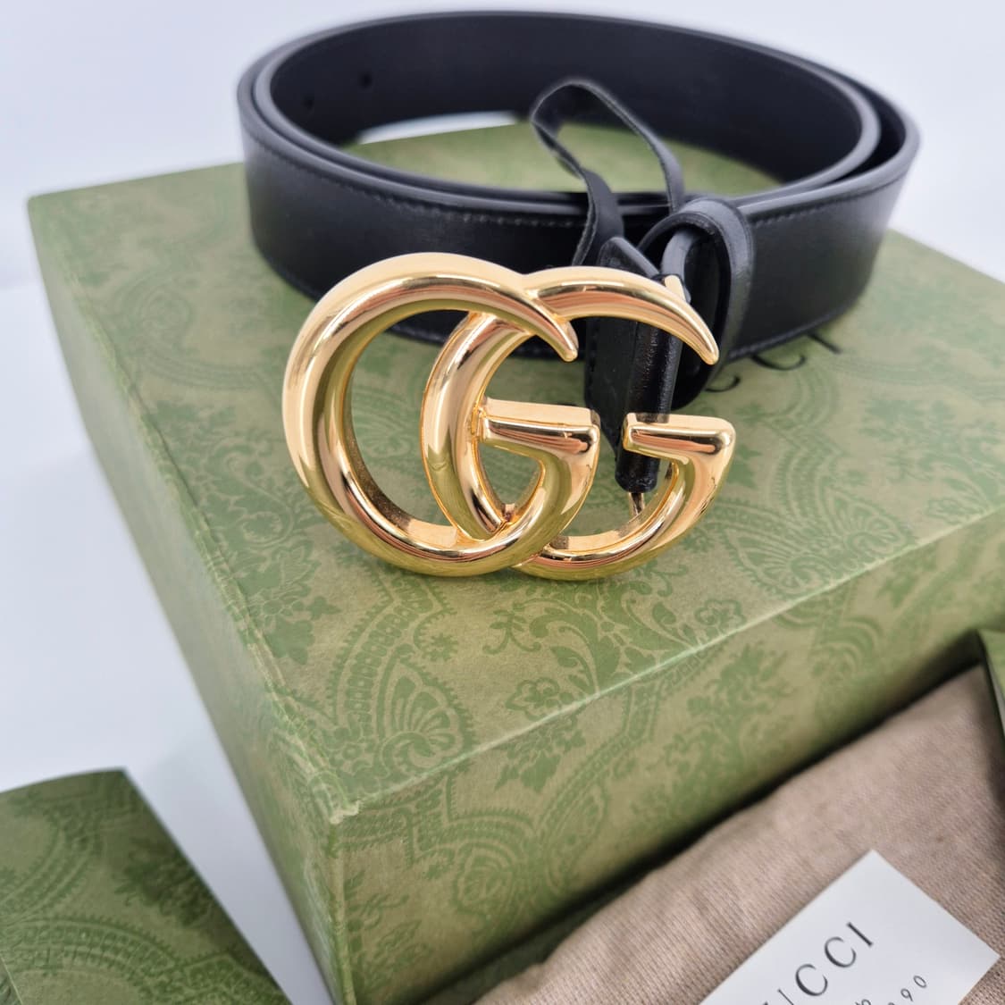 [85사이즈] 구찌 GG 마몬트 벨트 블랙 (414516) 상품이미지2