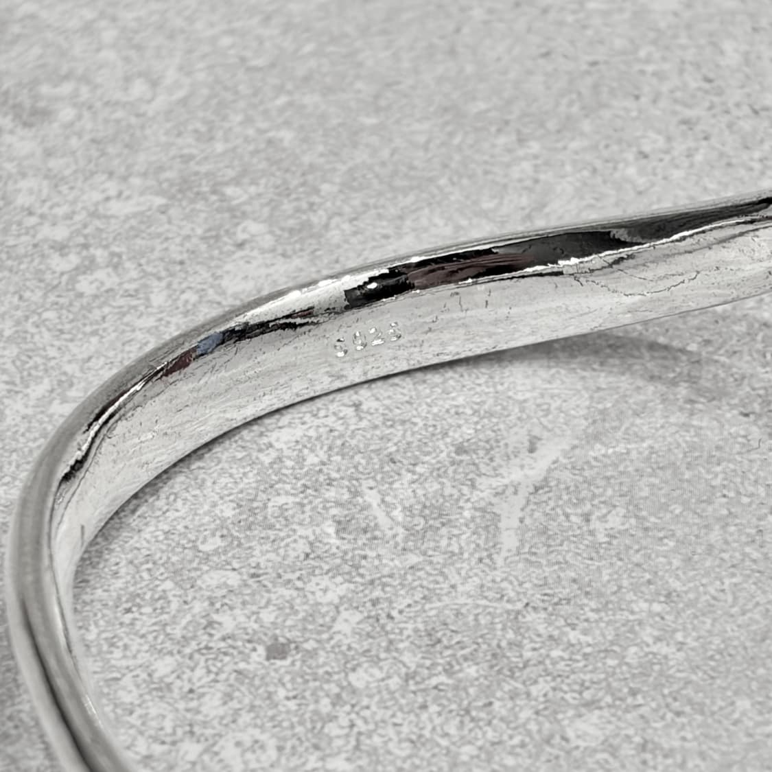 Oribell 커브드 925실버 오브제 오픈 뱅글 팔찌 상품이미지7