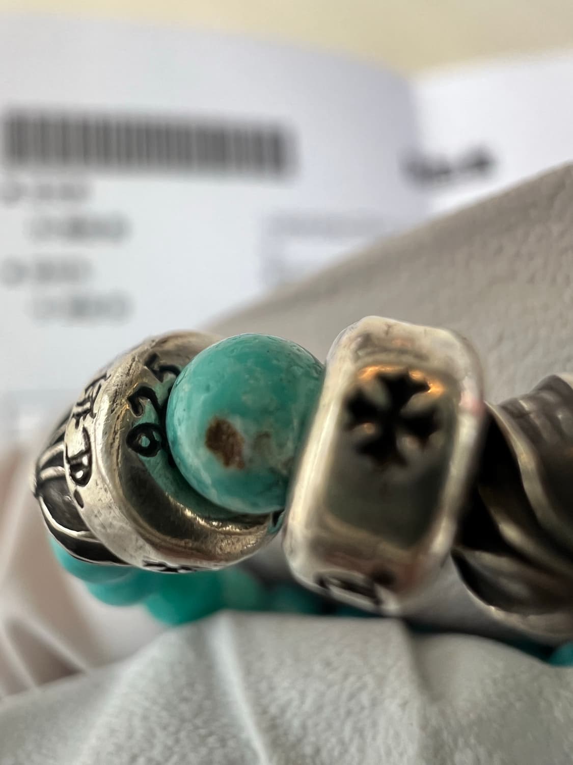 [ks16] 크롬하츠 4mm 터키석 비즈링 상품이미지5